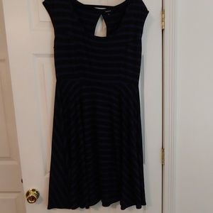 Torrid Black and Blue Stops Skater Dress
